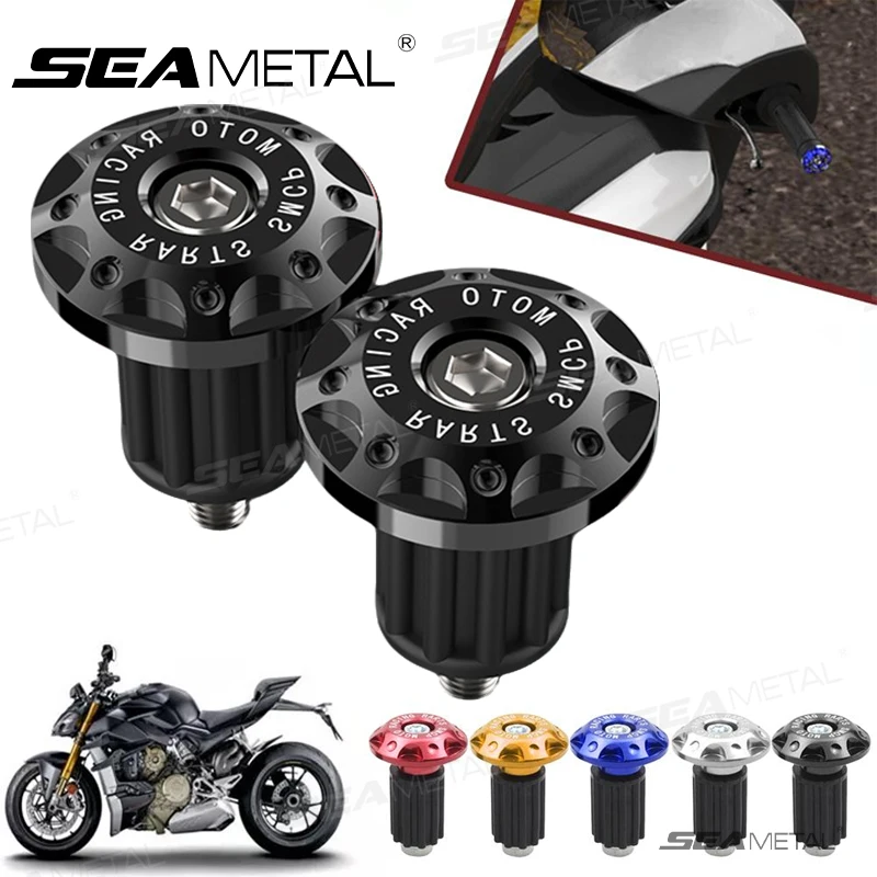 SEAMETAL Motorrad Lenker Balancer CNC Aluminium Legierung Bar End Buckel Universal Motor Griff Abdeckung Balance Block