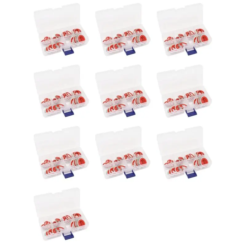 【ELECTRONIC-ACCESSORIES】600Pcs A/C Gasket Assortment,AC Compressor Seals Automotive Air Conditioning Compressor Port Seal Washer