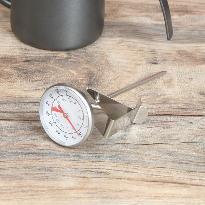 0℃ to100℃ Dial Thermometer for Coffee Pot Milk Frothing Jug Professional Cafe KitchenTemperature Measuring Tools