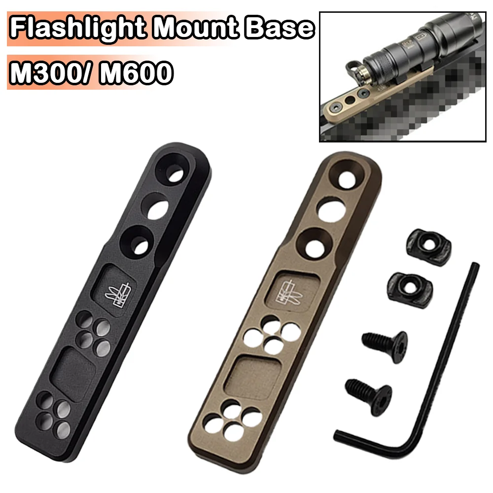 

M300 M600 Tactical Gear Flashlight Mount Base Metal Black Vertical Support Dragonfly Flashlight Stand Tactical Accessories