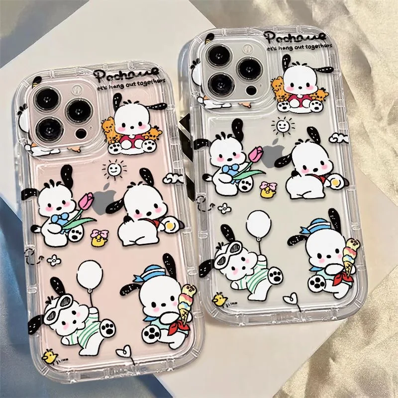 cute Pochacco Clear Phone Case for Xiaomi Mi 11 11T 11LITE POCO F4 X3 X4 M1 M4 GT NFC Pro 5G Airbag Shockproof Cover