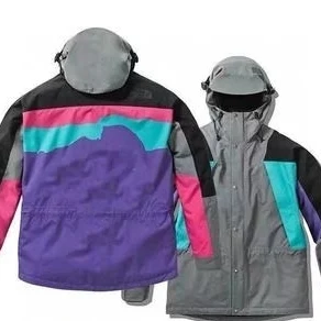 

Новинка весны 202, Sle INVINCIBLE, совместное ретро лоскутное цветное функциональное дюжетное пальто, длинное молодежное трендовое пальто с капюшоном