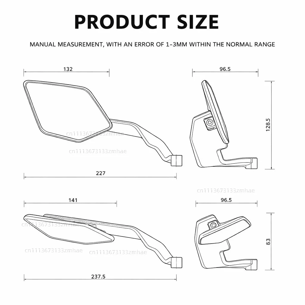 For BMW S1000R F900R F900XR G310R G310GS C400X C400GT Motorcycle Wing Mirrors Rearview Rotating NEW Rearview Side Mirror