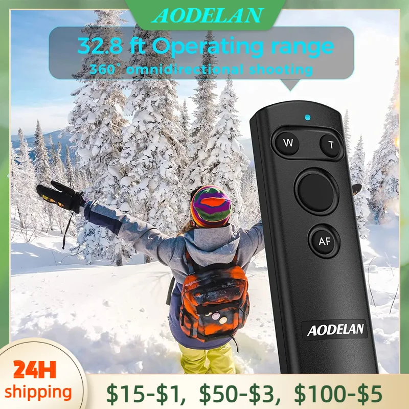 

Беспроводной пульт дистанционного управления камерой AODELAN BR-E1 для Canon EOS R50, R8, R6, R, RP, M50, M200, 77D, 90D, 800D, G7XIII, G5XII, SX70HS