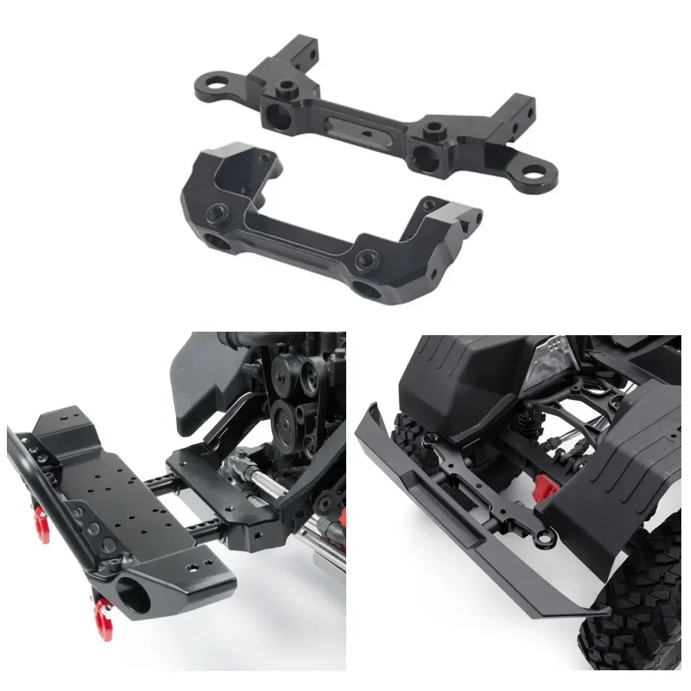 1/10 RC Car Aluminiowy przedni tylny zderzak Uchwyt do mocowania serwomechanizmu Korpus Uchwyt kolumny do Axial SCX10 III Series AXI03007