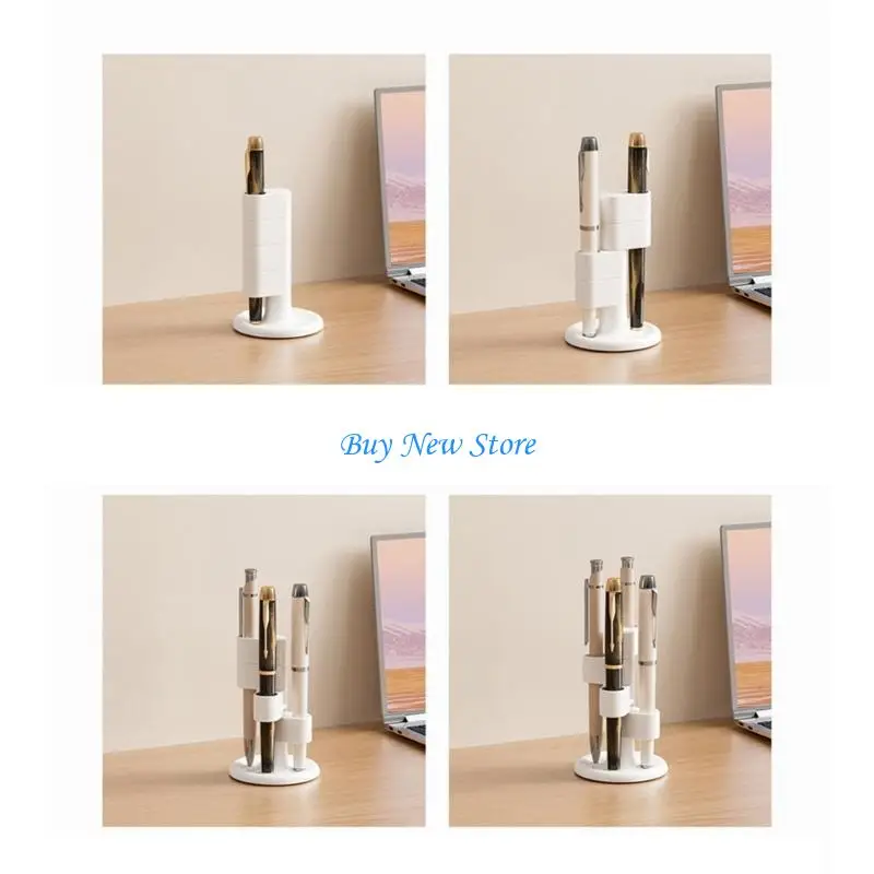 

20CE 4 Slot Rotating Pen Stand 360 Smooth Rotation For Study Space