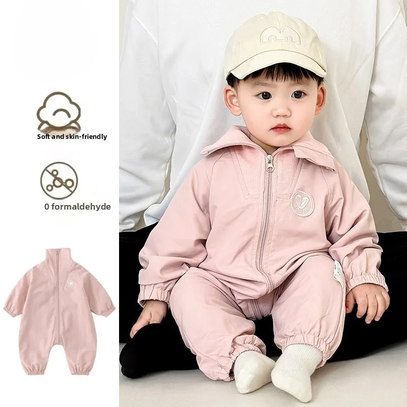 

Весенний комбинезон-платье для мальчиков, очень милый, для прогулок, наряд на выписку/первый месяц, повседневный тематический костюм