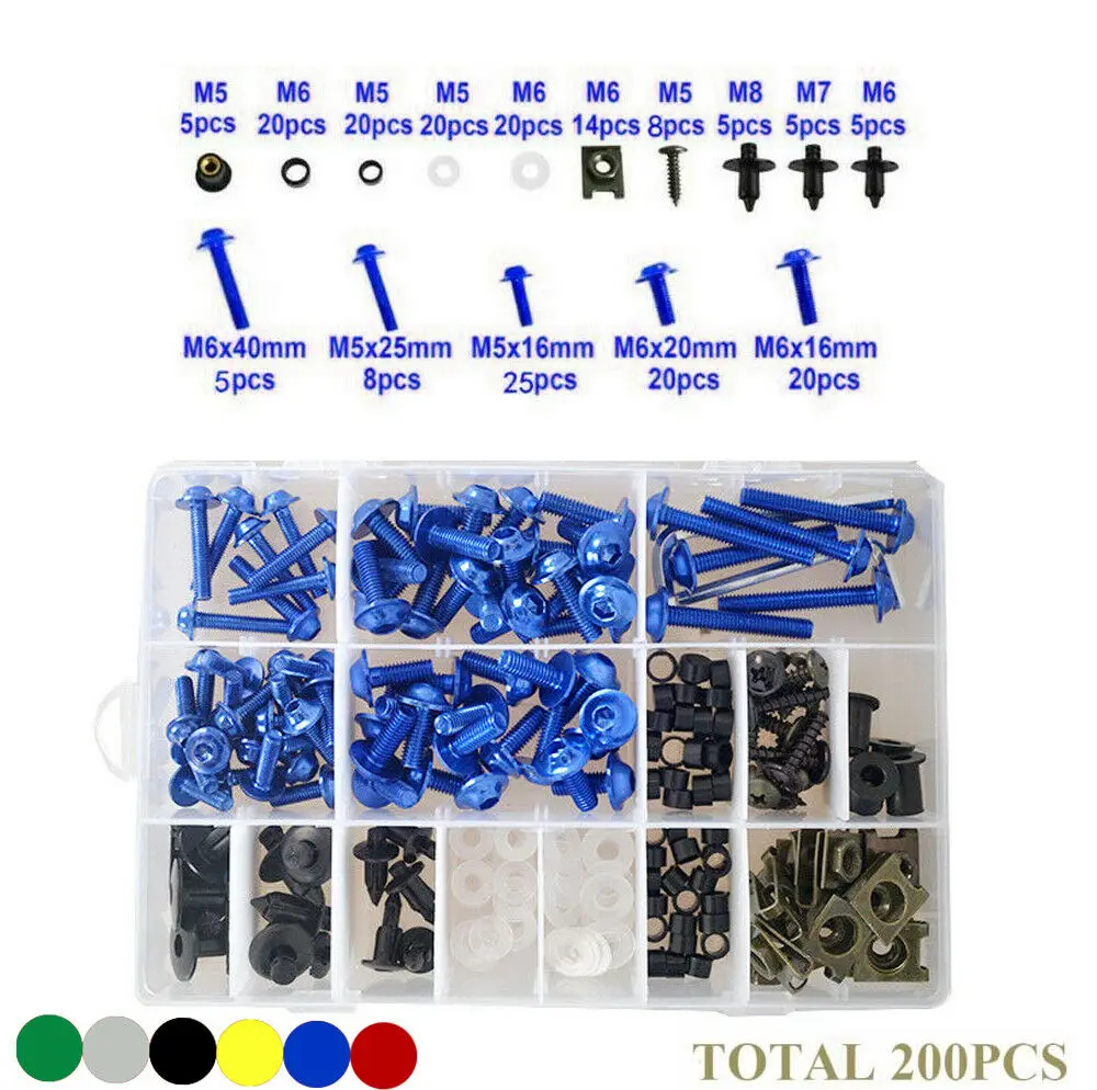 

Motorcycle Accessories Fairing Clip Screws Set Screw Body Bolt Nut Kit For Yamaha YZ250F YZ 250F YZ450F 450F 250 450 F 2001-2019