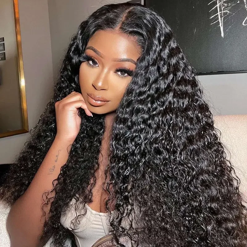 Rambut ISEE 7X5 Wig Rambut Manusia Gelombang Air Tanpa Lem Dipakai dan Pergi dengan Simpul HD Wig Renda Depan Pra Potong Wig Tanpa Lem Pra Dipetik