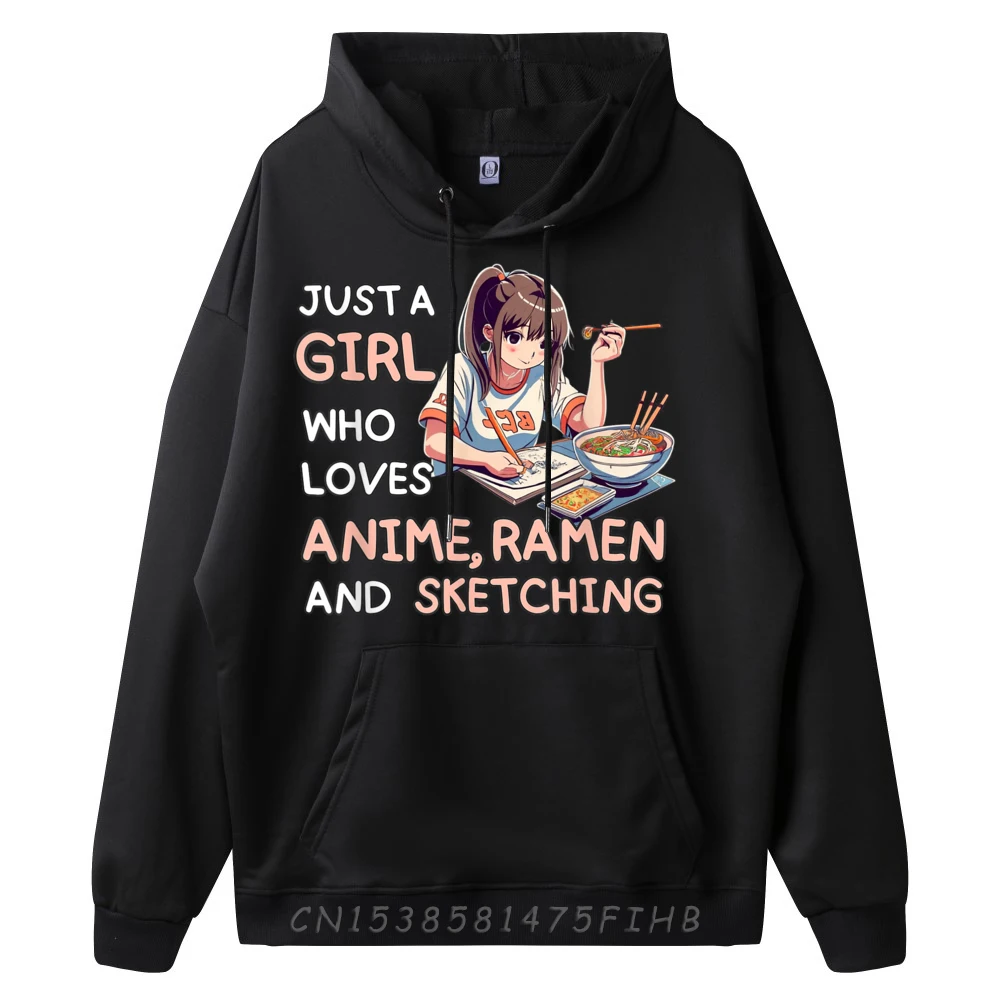 Just A Who Loves Ramen Sketching Japan Graphic Shirts Men High Quality Valentines Day