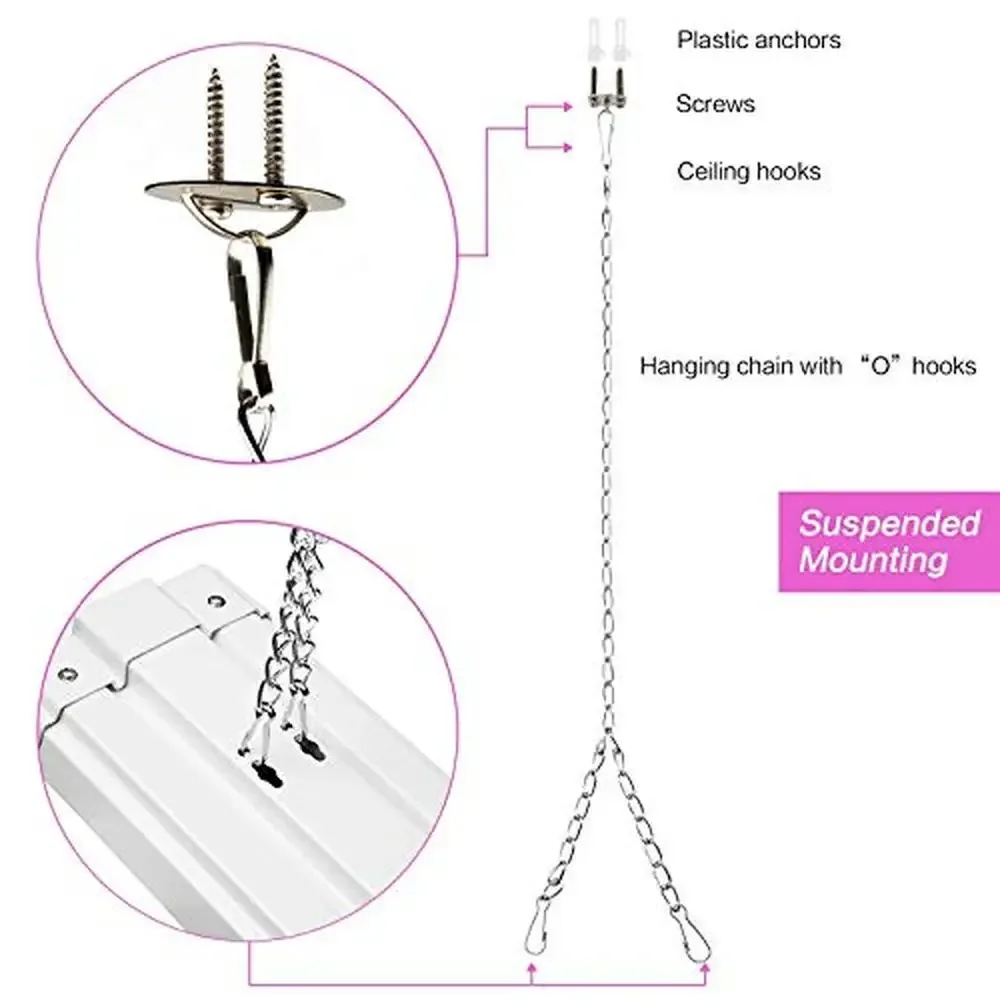 Lampe LED hydroponique pour culture de plantes d'intérieur, 50W, 4 pieds, avec forte location et longue autonomie