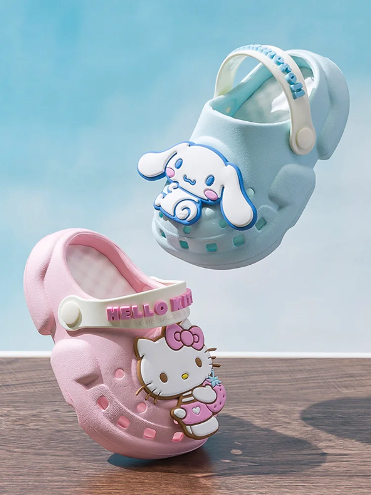 

Sanrio Children Hello Kitty Garden Shoes Kawaii Kids Kuromi Sandal Beach Shoes Slippers Home Shoes Casual Shoes Cartoon Anime