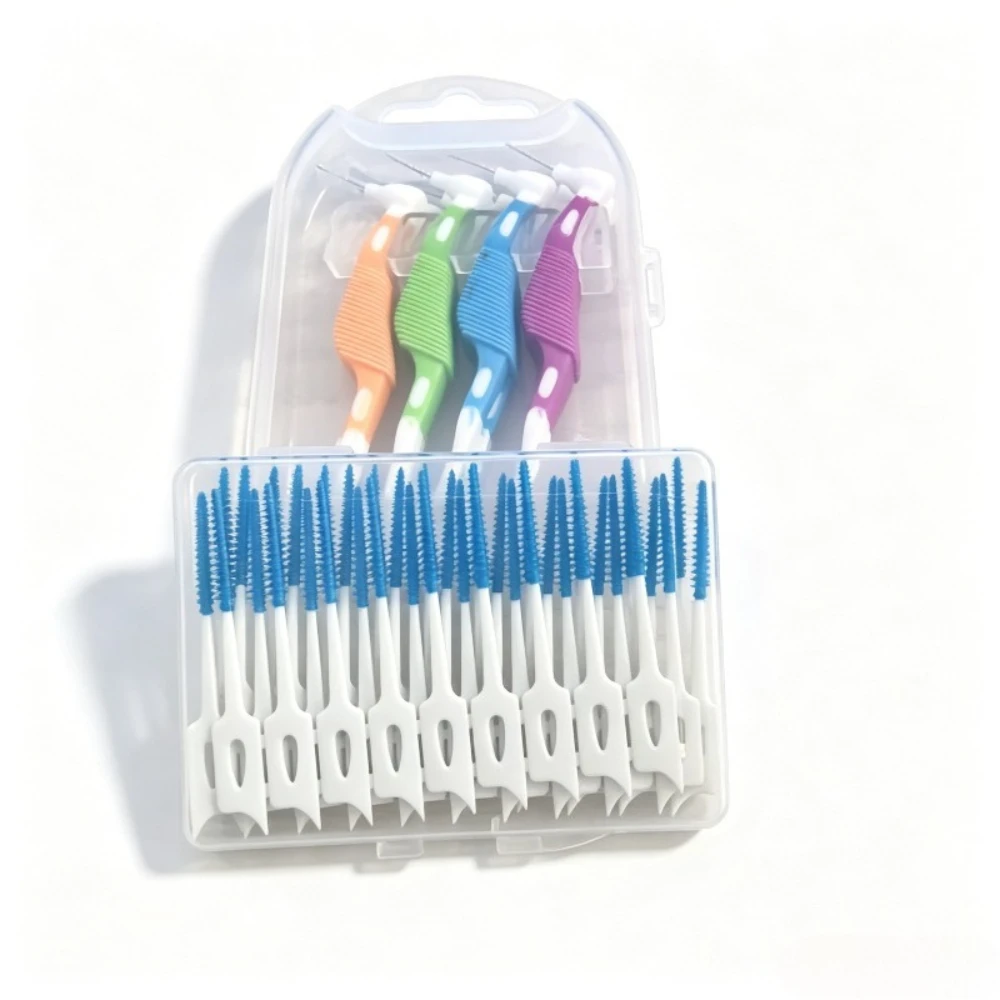Combination portable teeth cleaning tool, interdental cleaning brush, multi-purpose oral care set