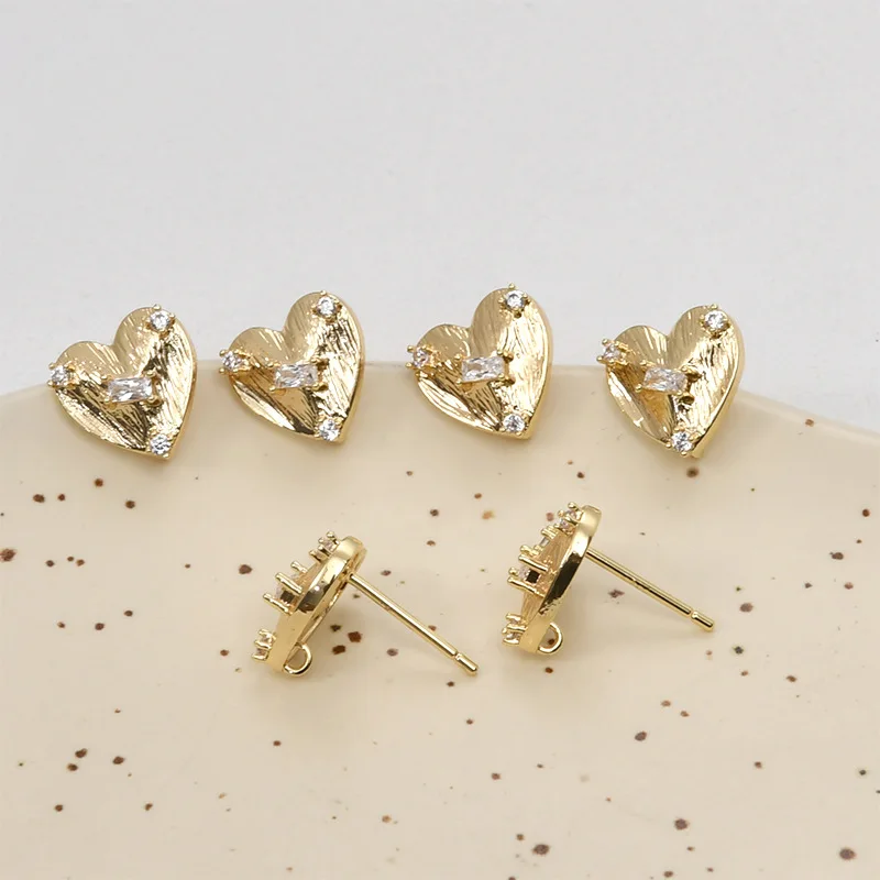 

Серьги-подвески из 14-каратного золота с цирконами, сохраняющие цвет, матовые, в форме ленты, для самостоятельного изготовления, базовые аксессуары и материалы для украшений