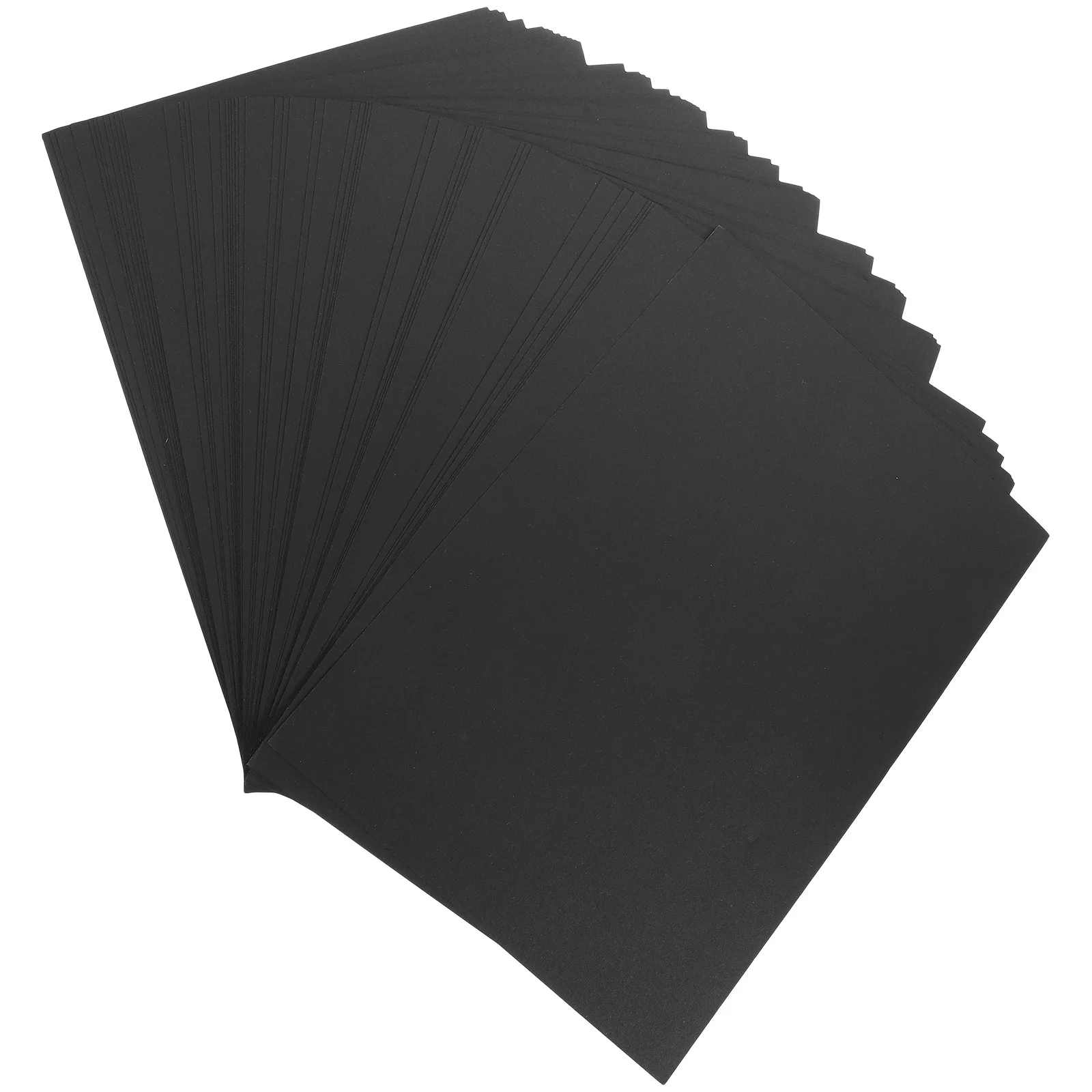 

50 Sheets Black Cardboard Gift Wrapping Paper Stock Quarto Cardstock A4 Greeting for Painting