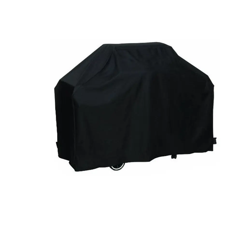 Bbq Cover Heavy-Duty Waterproof Polyester Black 145x61x117cm Outdoor Grill Protector for Cart-Style Barbecues Windproof Double
