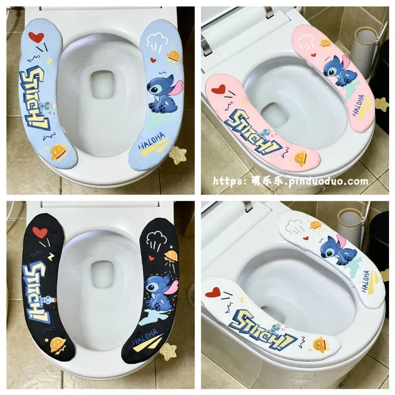

Disney Lilo and Stitch Toilet Seat Cover Cute Restroom Toilet Accessories Home Furnishings Bathroom Supplies Toilet Seat Stitch