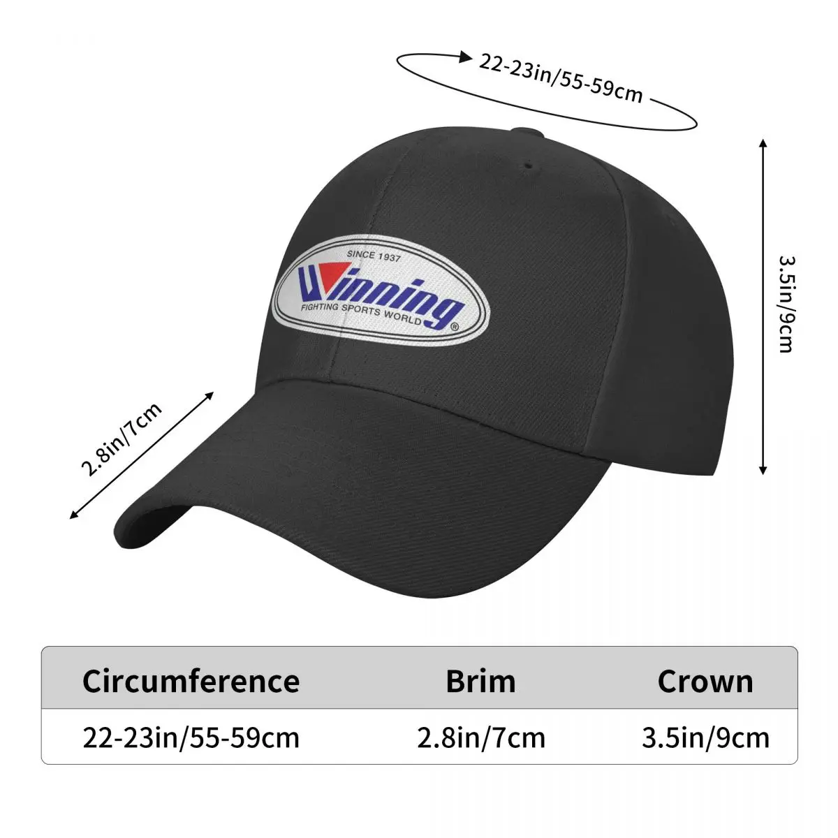 Winning Training Boxing Gloves Hip Hop Baseball Cap Men Women Hat Outdoor Sun Visor Adjustable Polyester Fishing Hat Summer