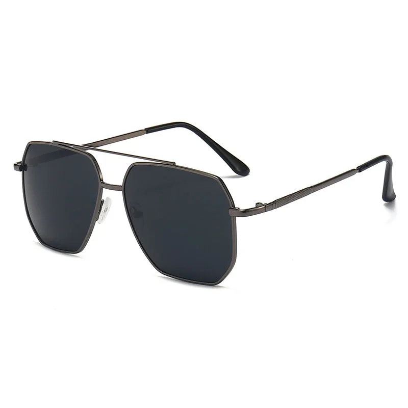 Fashion Unisex Double Bridge Octagonal Metal Sunglasses Polarized LensUV400 Protection Eyewear Driving Travel Outdoor Daily Wear