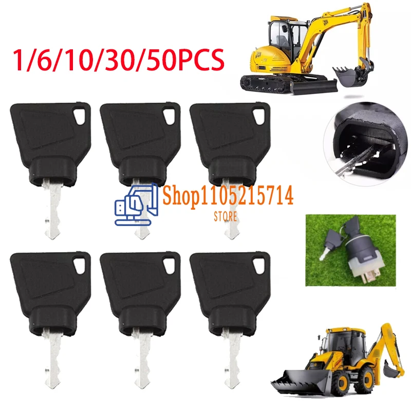 1/6/10/30pcs Key for JSB 3CX Ignition Key for Switch Starter JSB Parts Digger Plant Keys