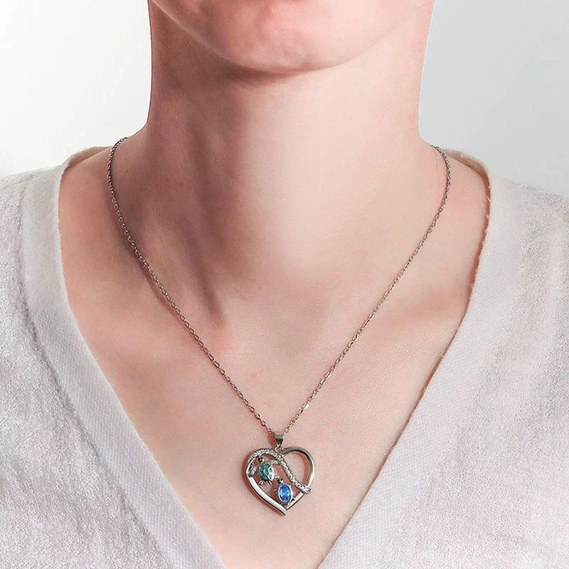 Small Turtle Necklace Maternal Love Necklaces Bracelet of Women 925 Silver Jewelry Fashion Romantic Mother's Day Gift KOFSAC