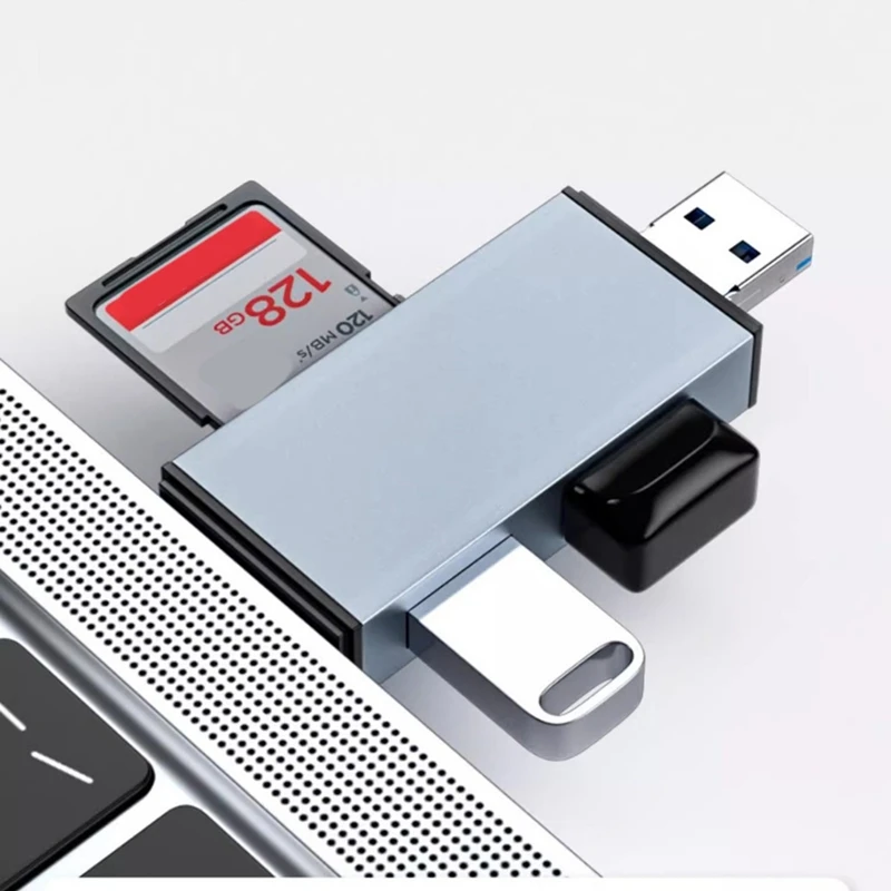 Card Reader USB3.0 Type-C to SD TF Card Reader for Laptop Phone OTG Memory Card Adapter Smart Card Reader-A09I