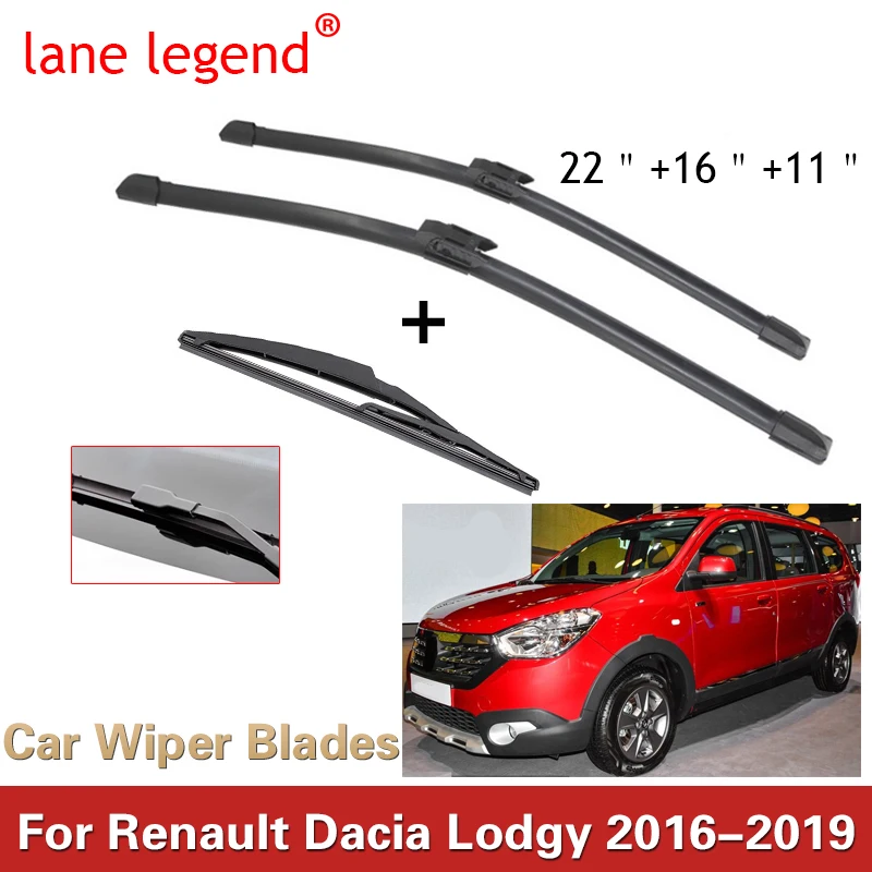 

Car Wiper Blade for Renault Dacia Lodgy 2016-2019 Front Rear Window Windscreen Windshield Wipers Car Accessories Stickers