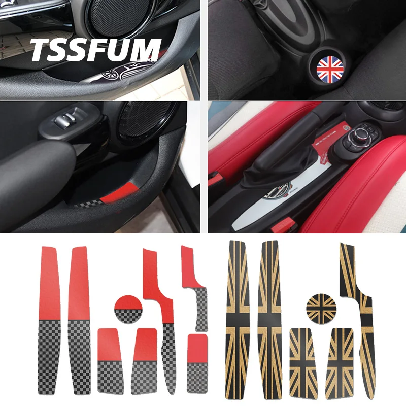 

Противоскользящий коврик для салона автомобиля Union Jack для Mini Cooper S One JCW F55, коврик для дверных ниш и подстаканников, нескользящая накладка, автоаксессуары