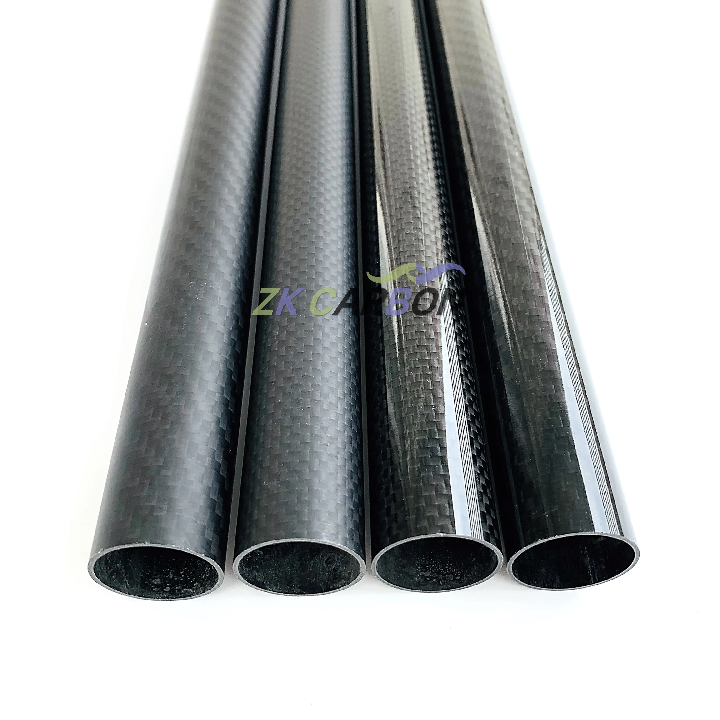 2pcs/lot 600mm 750mm Carbon Fiber Tube  3K Hardness Composite Material OD 8mm 10mm 12mm 16mm 18mm 20mm 22mm 25mm 30mm