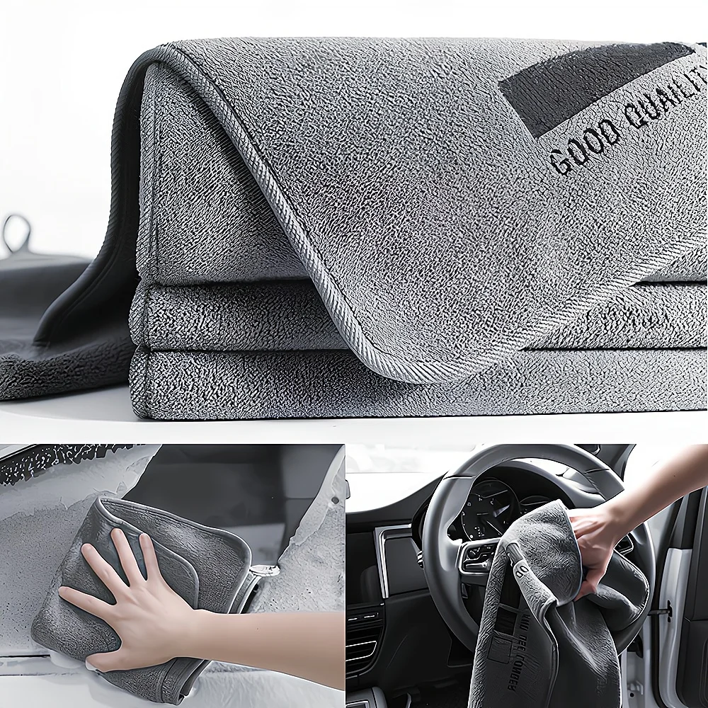 Car Wash High-end Towel Microfiber Cleaning Cloth Drying Curling Care Details 30CM*30CM/30CM*60CM Auto Clean Tools Double-sided