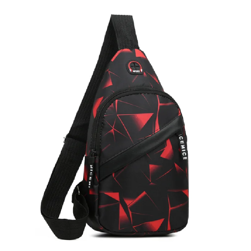 Men\'s Multifunction Shoulder Bag Messenger Oxford Cloth Chest Bags Anti-theft Crossbody USB Charging Waterproof Waist Pack