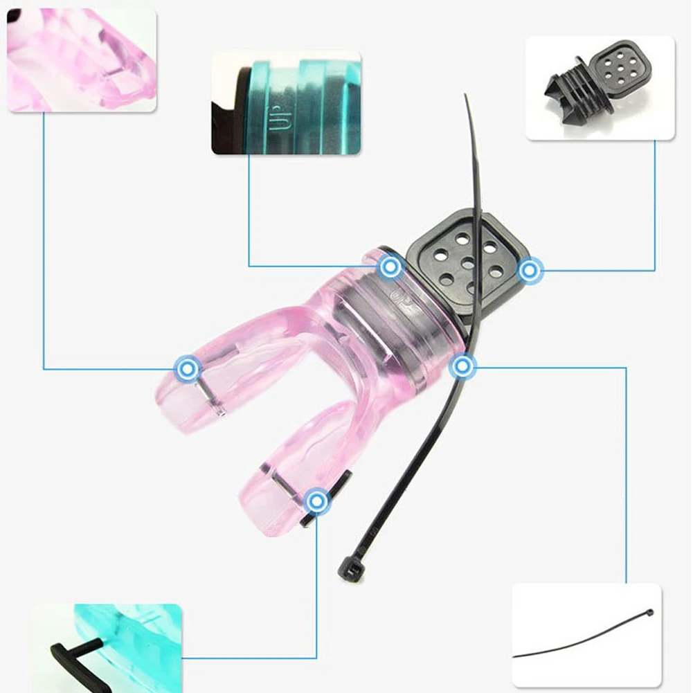 Non-Toxic Snorkel Regulator Diving Mouthpiece Scuba Moldable Bite Mouthpiece Second Stage Breathing Tube Silicone Accessories