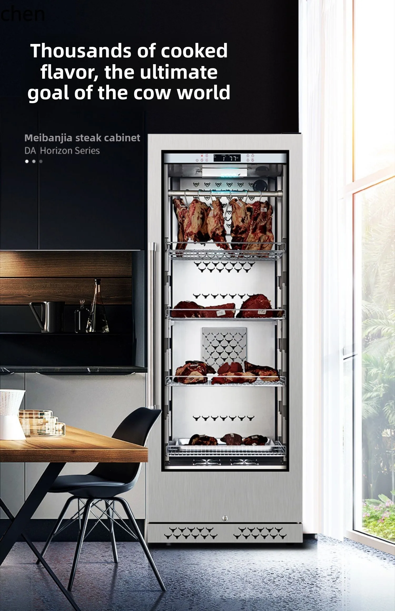 ZML armadio per prosciutto commerciale con vetrina per scarico acido di manzo per ristorante umido e secco