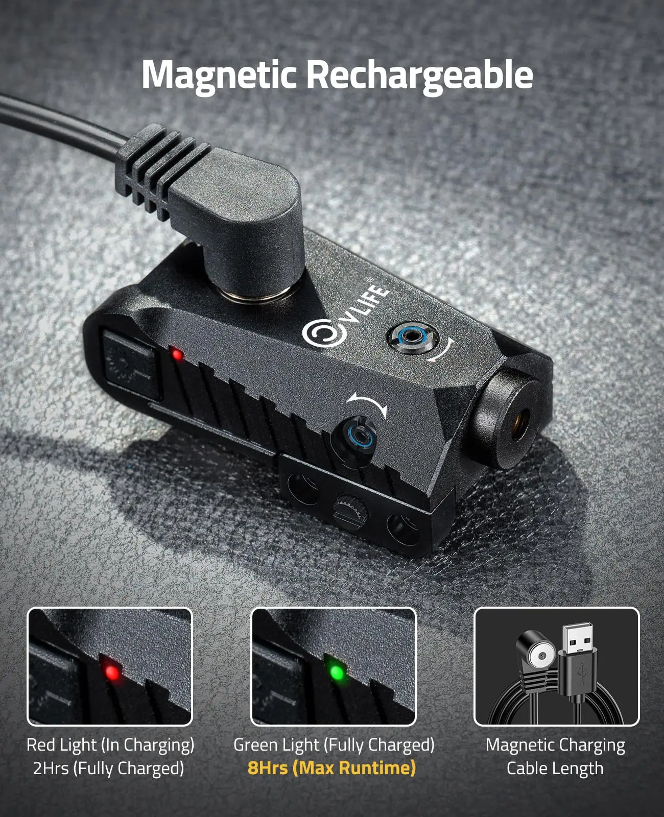 

Airsoft Red Laser Sight Low Profile Rechargeable Sighting Pistol Compatible with 21MM Picatinny Rail with Ambidextrous