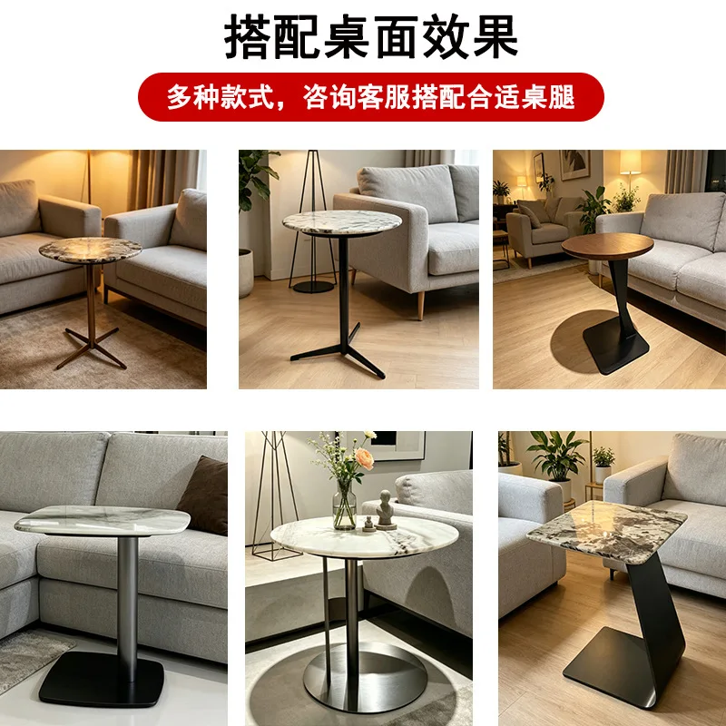 Light luxury sofa, living room stainless steel iron art coffee table, side table, bedroom