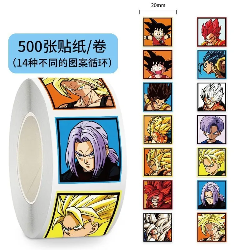 New Dragon Ball Son Goku Vegeta krillin Creative Secondary Cartoon Roll Stickers Anime Peripheral Decorative Stickers Wholesale view 2