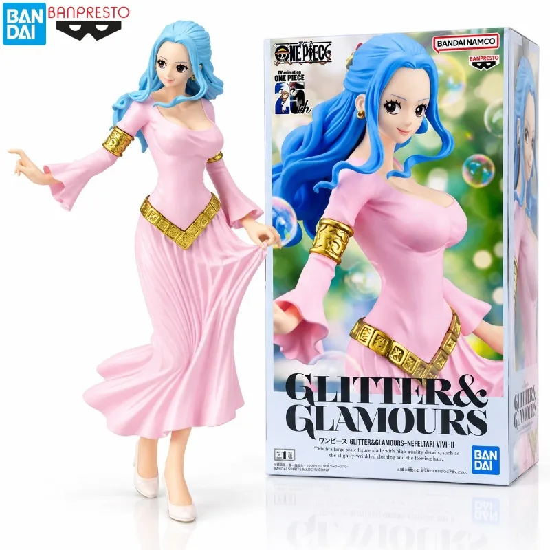 In Stock 100% Original Bandai Namco Banpresto One Piece Nefeltari Vivi Glitter Glamours Anime PVC Action Figure Collectible Toys