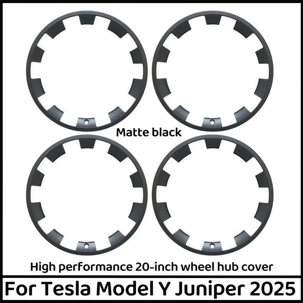 4 pièces de couvre-roues de 20 pouces pour Tesla Model Y Juniper 2025, protection de jante en ABS, protection contre les rayures, capuchons de roue