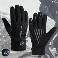 Winter Buckle Cycling Gloves Unisex Windproof Touch Screen Warm Gloves Men's Women's Outdoor Sports Running Skiing Gloves