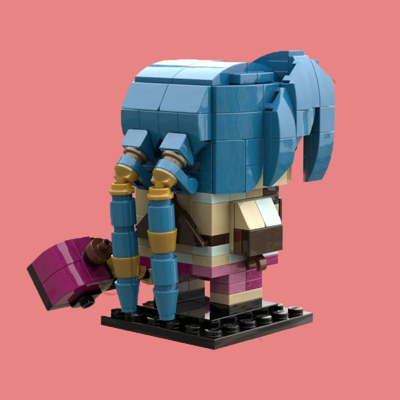 439 قطعة MOC Jinx Vi Arcane Brickheadzed نموذج ألعاب مكعبات البناء العمارة لتقوم بها بنفسك هدايا عيد الميلاد الإبداعية التعليم الطوب الاطفال #3