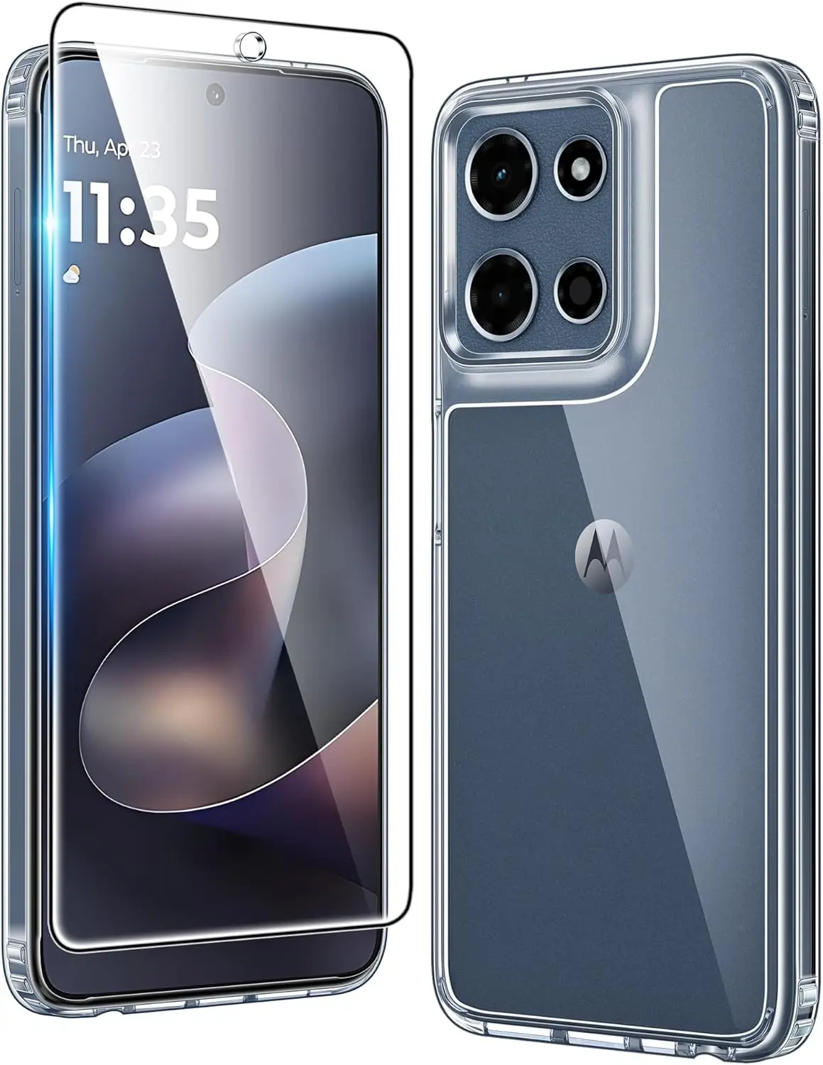 

Clear Anti-Yellowing Rugged Protective Case for 6.7 Inch Moto G Models with Military Drop Proof