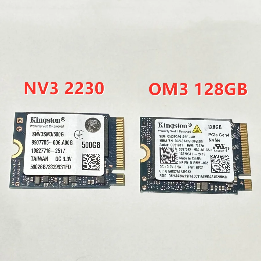 حزمة OEM Kingston SSD M.2 2230 NV3 500GB 1TB 2TB & OM3 128GB NVMe PCIe 4.0 Gen 4x4 محرك الحالة الصلبة الداخلي لأجهزة الكمبيوتر المحمول