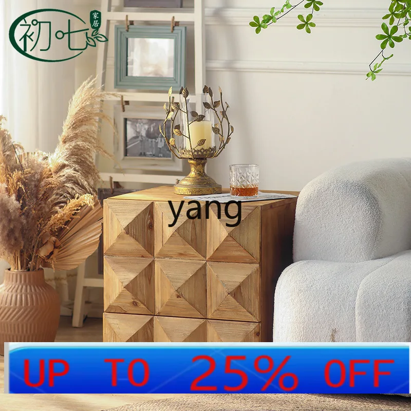 

LMM creative combinable TV cabinet antique living room wall fish tank small table