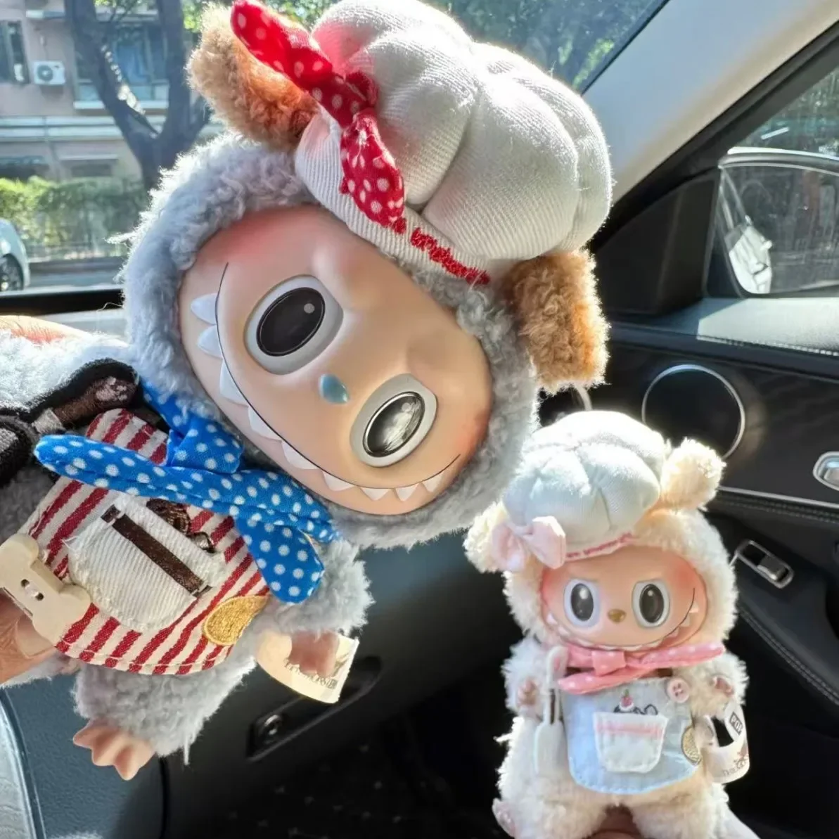 Vêtements Labubu 17 cm, pendentif boîte aveugle de première et deuxième génération, mini ensemble de vêtements de poupée série cuisine