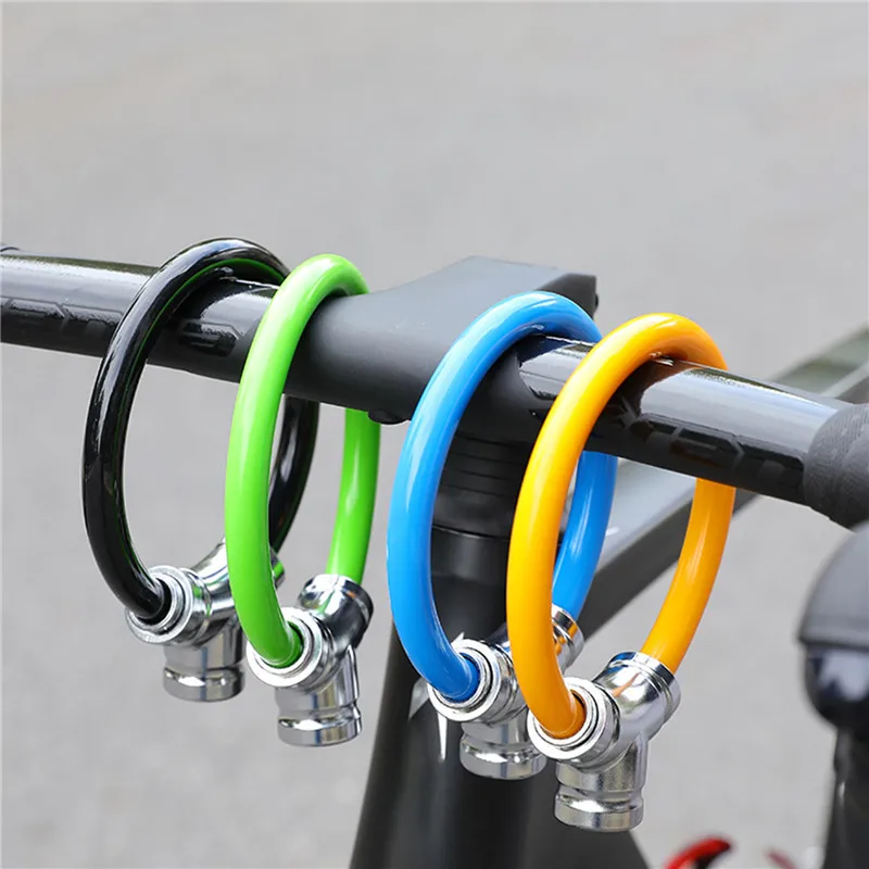 Motorcycle handlebar lock Anti-theft Mountain Bicycle Wire Chain Lock Key Safety Mounting Bicycle Lock Includes 2 Keys