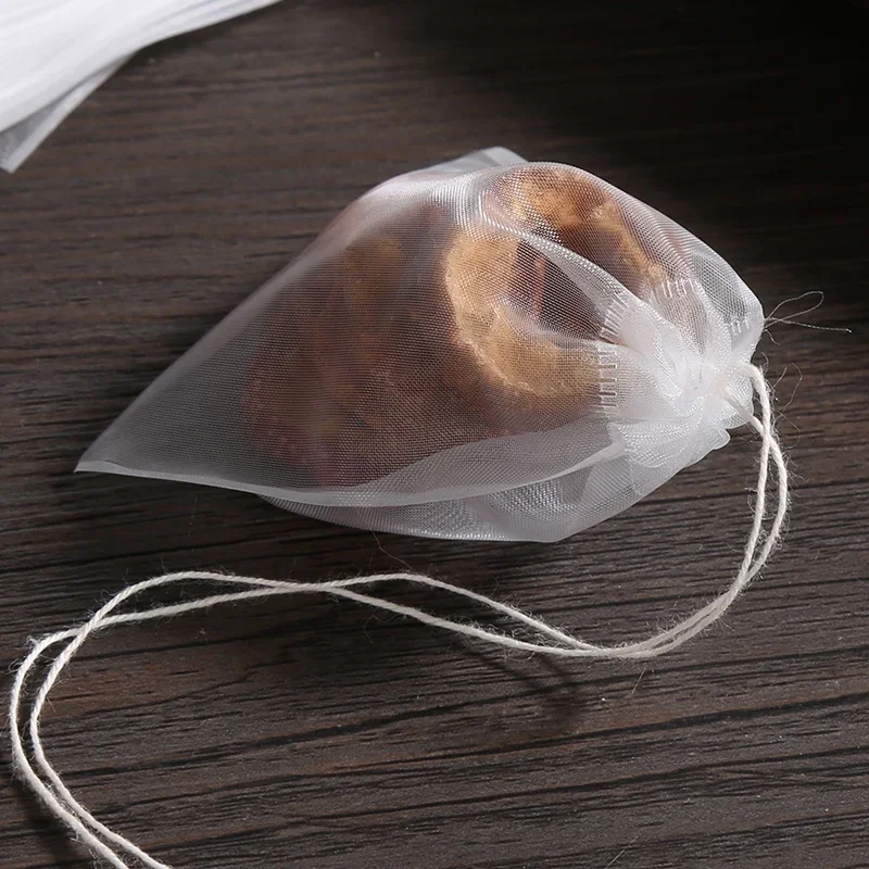 Disposable Tea Bags Filter Bags for Tea Infuser with String Heal Seal, Food Grade Non-woven Fabric Spice Filters 100PCS