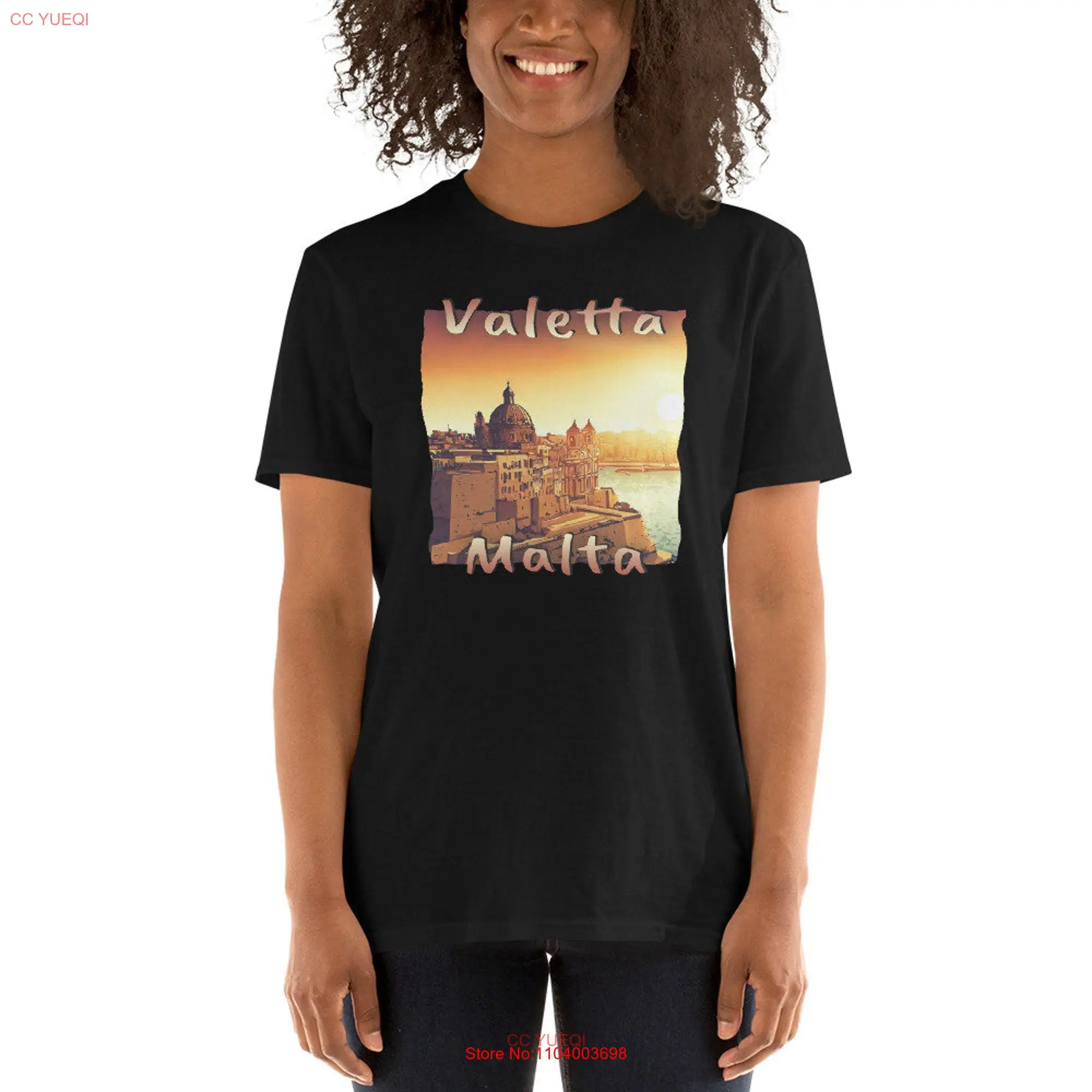 Valetta Malta Sunset  T Shirt long or short sleeves