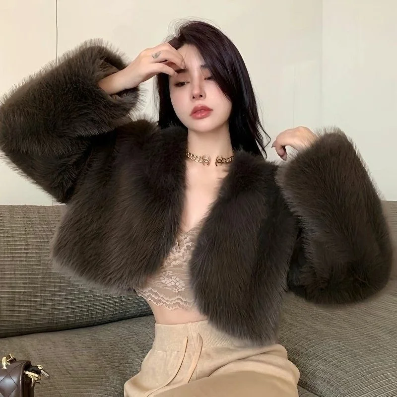 2026 Xiaoxiangfeng Female Short Imitation Fox Fur Coat Women's Winter Super Age-reducing Young Versatile Foreign High-end Top 4