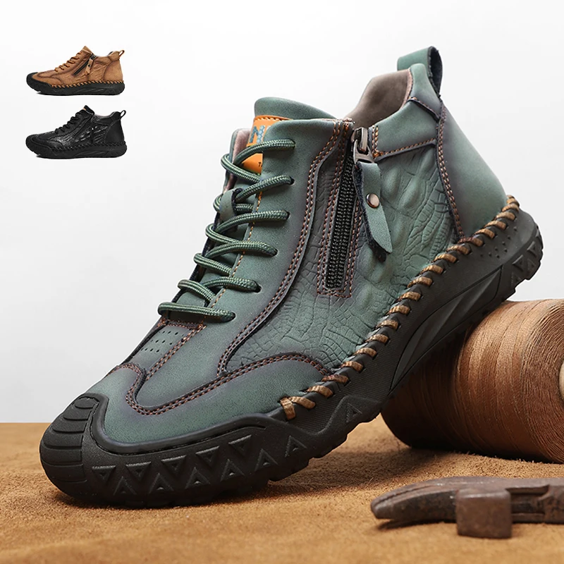 اليدوية جلد حذاء رجالي عادية الانزلاق على المتسكعون تنفس أحذية من الجلد الرجال الشقق موضة الأخفاف الأدوات الأحذية حجم كبير