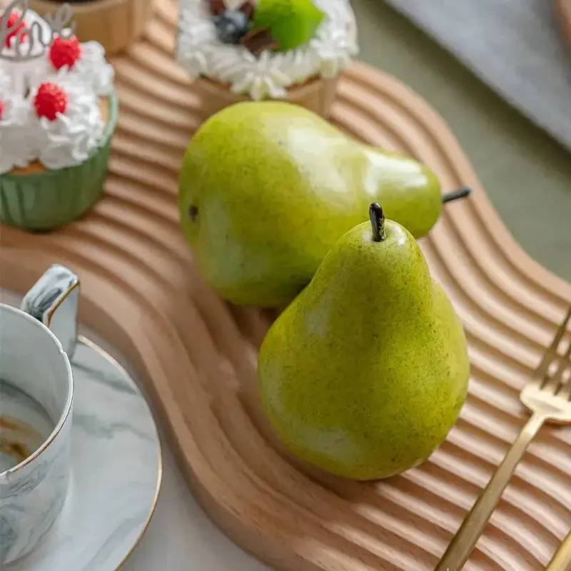 Simulated Fruit Ornaments Pear Fruit Basket Desktop Decorative Handicrafts Storage Container Home